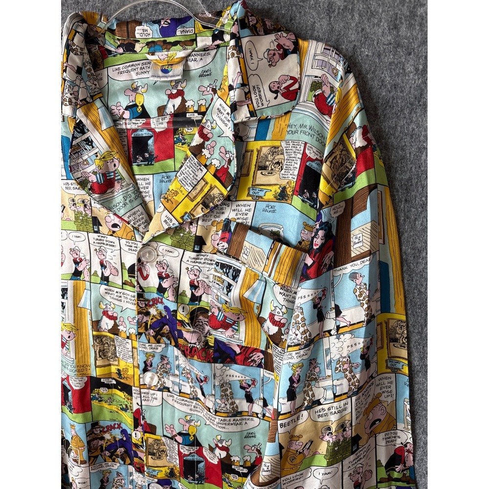 Universal Studios Comic Strip Shirt Womens Large Popeye Beetle Bailey Multicolor - Picture 4 of 8